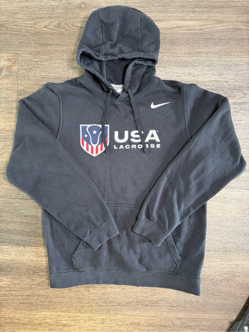 Nike Black USA Lacrosse Pullover Hoodie